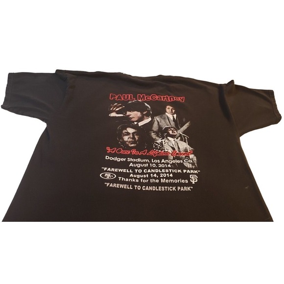 2014 Paul McCartney Out There Concert Tour Shirt Adult Black Cotton Black XL ** - Picture 4 of 12